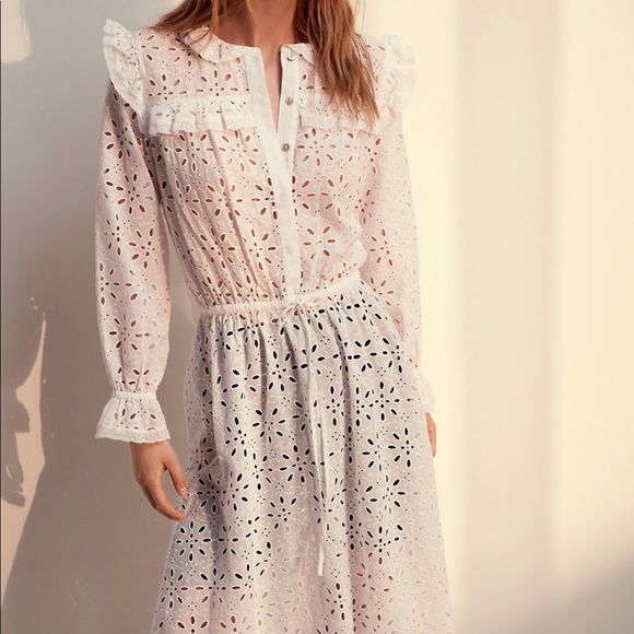 Aritzia wilfred Gaia dress - white eyelet - worn once - size L - Picture 3 of 9